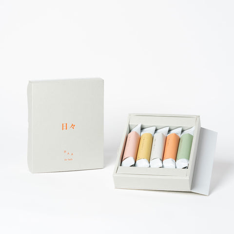 \NEW/【蔦屋書店×HAA 限定コラボ】「HAA for bath 日々(5個入り)ことばの花束」発売